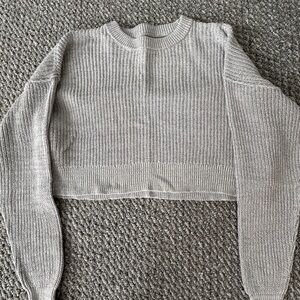 Aeropostale Light Gray Women's Crew Neck Sweater